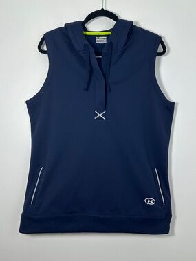 Under Armour Women's XL Sleeveless Hoodie Blue All-Season Gear Used Great Cond.